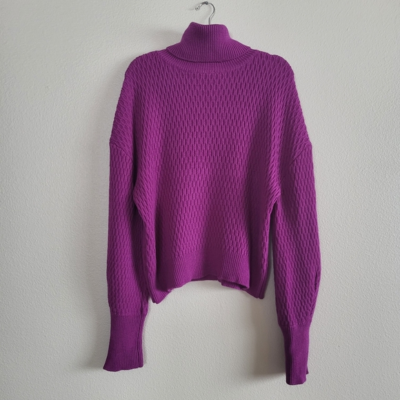 ALC Fuchsia Purple Honeycomb Sweater - L